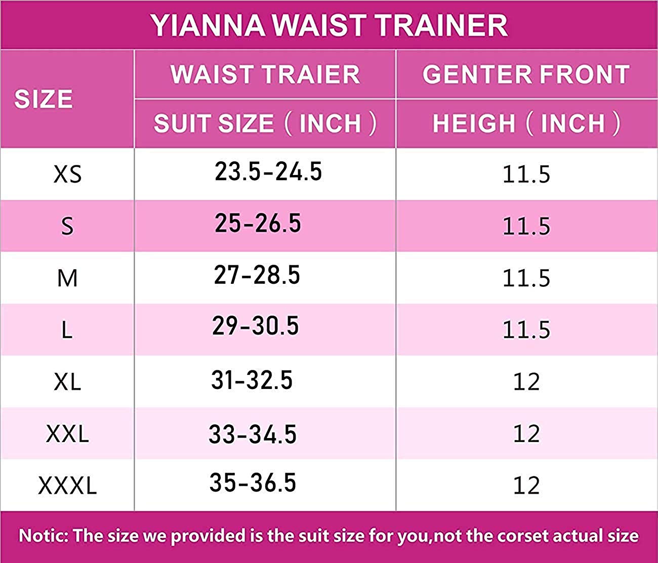 YIANNA Waist Trainer Belt for Women Weight Loss - Slimming Shaper Ab Support Waist Trimmer Hourglass Shaper